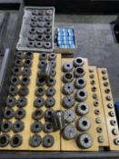 Large Lot of Various Size Collets ER-32, ER-40, ER-16