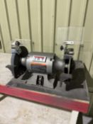 Jet 8" Shop Bench Grind With Heavy Duty Rolling Wood Shop Table 2 Tier 96" x 24" x 36"