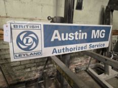 Vintage AUSTIN MG Authorized Service Sign