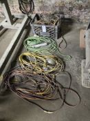 Large Lot of Extension Cords and Shop Lights