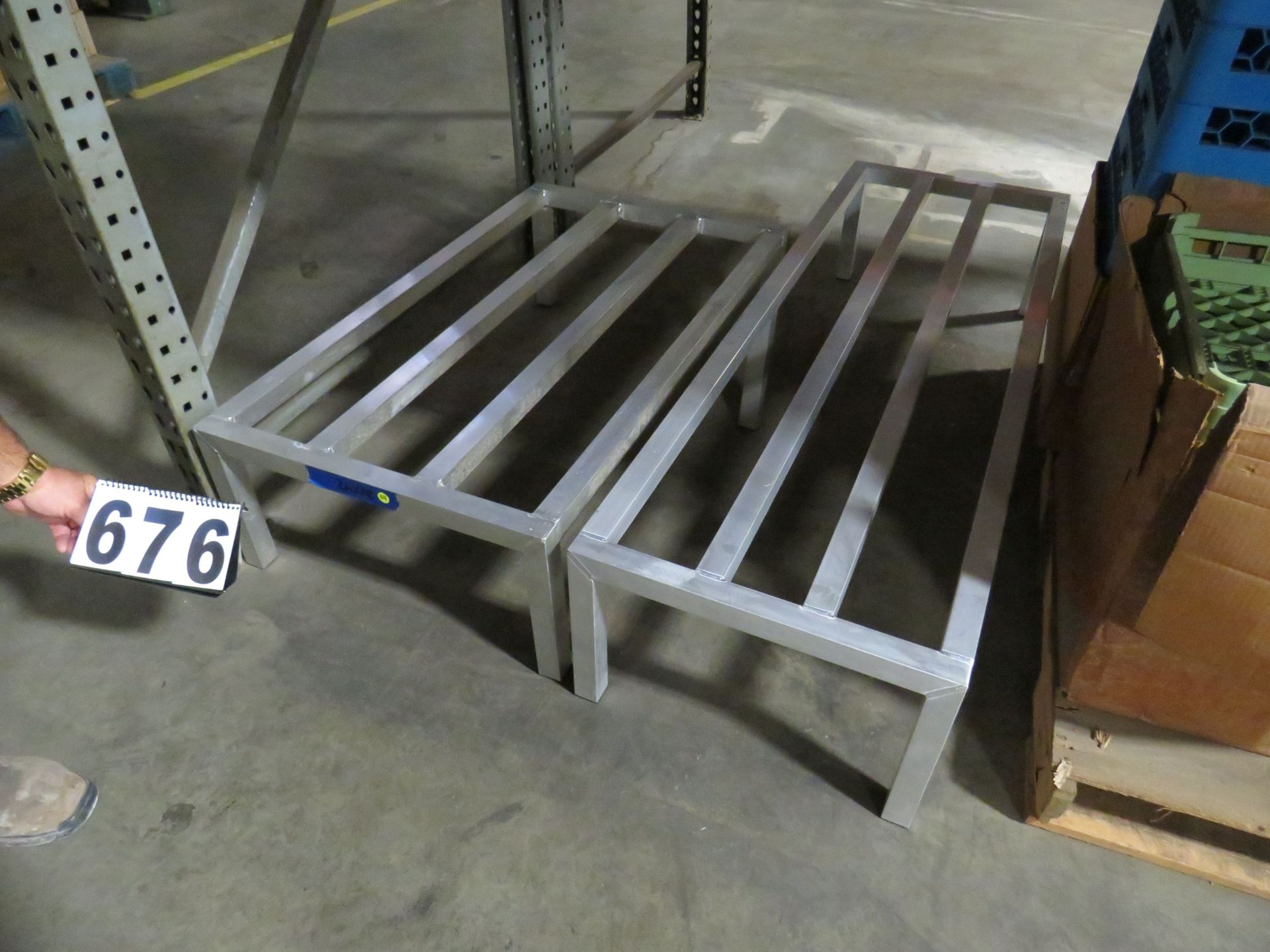 aluminum dunnage racks (located warehouse row 35)