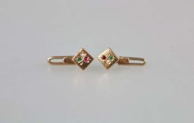 Paar 14K RG Manschettenknöpfe