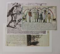 HORST JANSSEN, drei Offsetdruck-Plakate