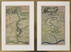 Paar Kupferstiche aus der Chronica Frankfurt 1706-34