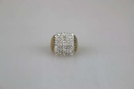 14K Ring mit Diamantbesatz