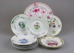 Konvolut Meissen, 9 Teller