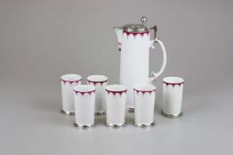 Hoechst, Schenkkanne mit 6 Bechern