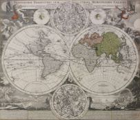 Johann Baptista HOMANN -Planiglobii Terrestris Cum Utroq Hemisphaerio Caelesti Generalis