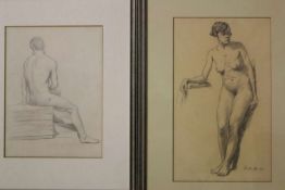 Hanni FRANKE - Zeichnung eines weibl. Aktes