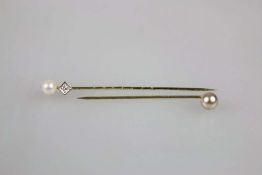Paar Krawattennadeln, 585er u. 333er
