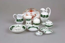 Konvolut Meissen, 9 Teile, überwiegend Weinlaub