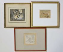 Burger- drei Studienblätter