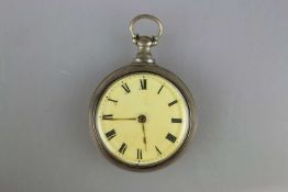 Spindeltaschenuhr mit Übergehäuse, Sterling