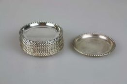 16 Untersetzer, Gebrüder Deyle, 835er Silber