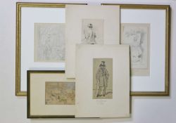 P. u. E. Rumpf- fünf Studienblätter