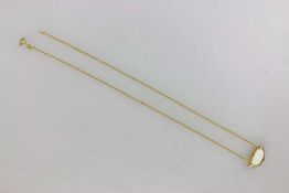 18K GG Kugelkette mit Opal