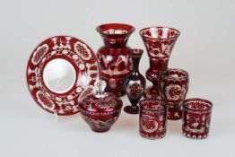 Konvolut böhmisches Glas