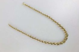 Kette- Bicolor- 858 Gelb und Rosegold