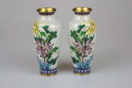 Paar Cloisonne Vasen