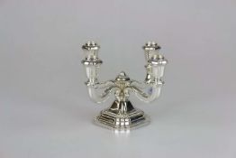 Vierflammiger Kerzenleuchter, 925er Silber