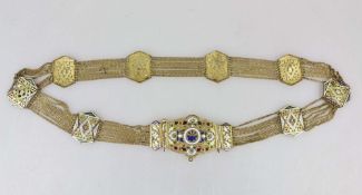 Jugendstil Messinggürtel im orientalischen Stil