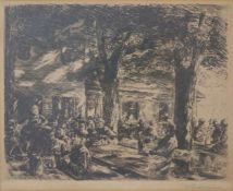 Max LIEBERMANN, Biergarten in Brannenburg