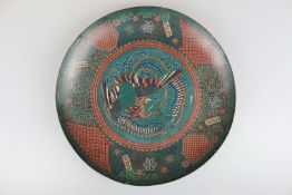 Großer Cloisonné Teller, China oder Japan, 19./20. Jh.
