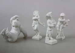 KPM Berlin, 4 Figuren Weissporzellan