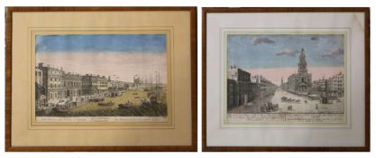 Paar Guckkastenbilder - vue d´optique von London, um 1770