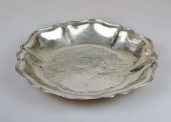 Chile, große Silberschale, Spiegel in Hammerschlagoptik