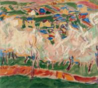 Ernst Ludwig Kirchner – Recto: Landschaft mit weißblühenden Bäumen – Verso: Akrobatische Tänzerin