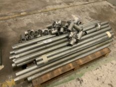 Quantity of Galvanised Tubing & Brackets - Formerly Used As Hand Raail