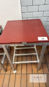 Make Unknown Poly Top Stainless Steel Framed Butchers Table, 600 x 600mm