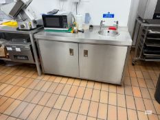 Stainless Steel 2 Door Counter with sink. please note- sink needs to be disconnected by buyer