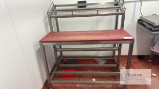 Make Unknown Poly Top Stainless Steel Framed Butchers Table, 600 x 600mm