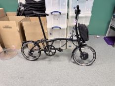 Brompton P Line Electric Black Bicycle, Showroom Condition, RRP £3,965