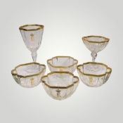 Konvolut 4 Schälchen und 2 Gläser