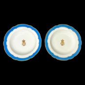 KPM, Paar Suppenteller mit Monogramm