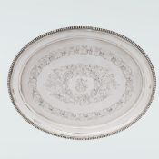 Großes ovales Silbertablett