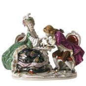 Porzellangruppe "Schachspiel"