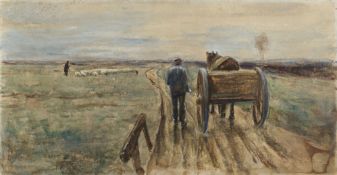 Max Liebermann, Bauer mit Pferd und Fuhrwerk