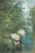 Karl Hagemeister, Teichlandschaft mit Seerosen