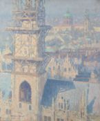 Charles Palmié, Blick auf das Münchner Rathaus mit der Theatinerkirche im Hintergrund