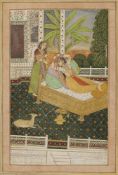 Desvarati Ragini. Opake Farben und Gold auf Papier. Mogulstil, Rajasthan, Bikaner. Frühes 18. Jh.