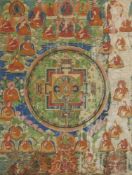 Großes Thangka des Avalokiteshvara Mandala. Osttibet. 19. Jh.