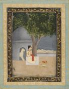 Bangali Ragini. Opake Pigmente und Gold auf Papier. Mogulstil, Rajasthan, wohl Jaipur. 18. Jh.