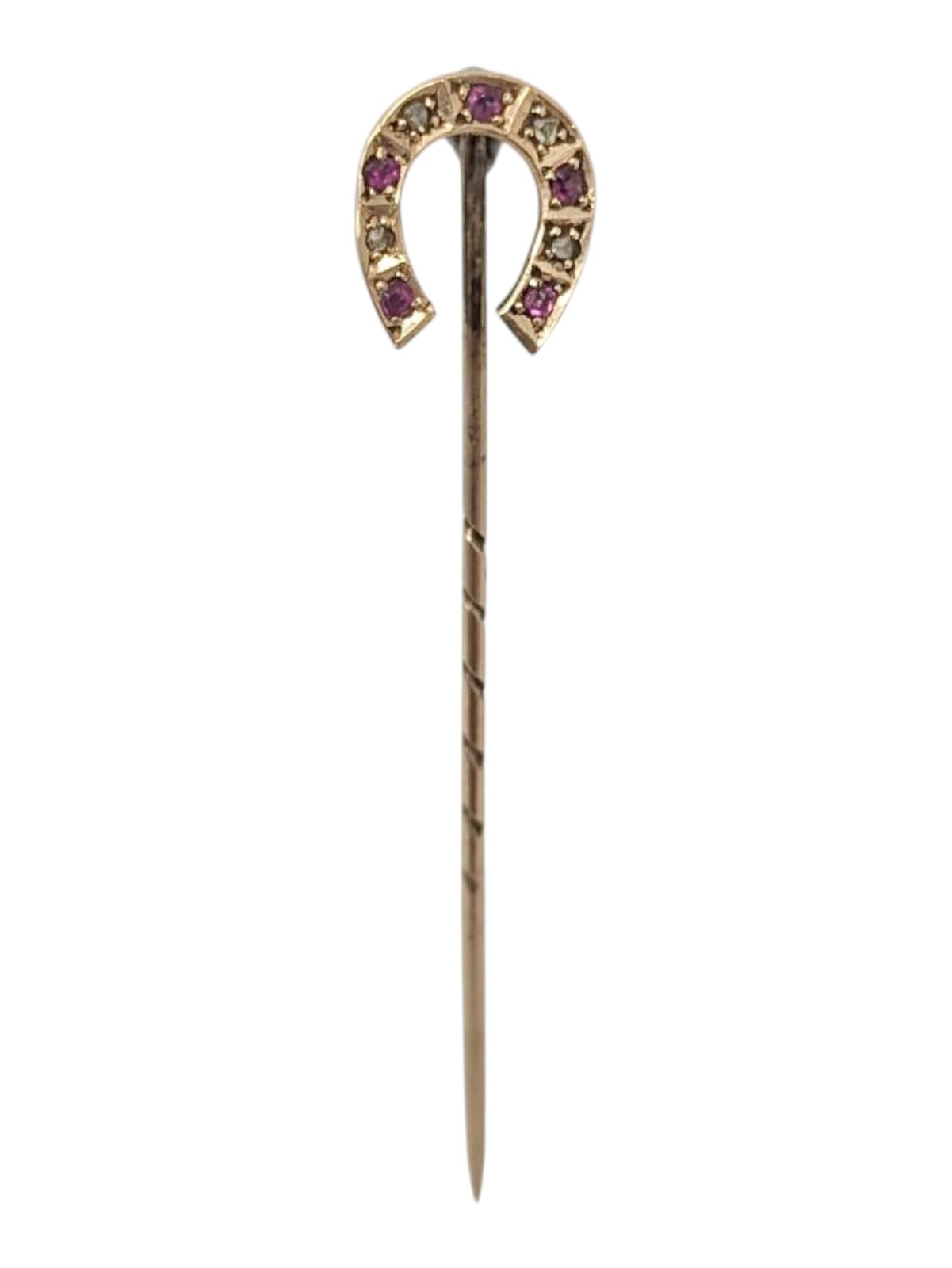 Mat Ruby Pin A Gold Diamond & Ruby Pin
