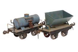 2 Carette Güterwagen, Spur 1, uralt, L 13, Z 4