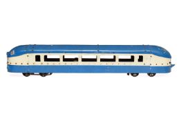 Triebwagen, Spur 1, elektr., 3-teilig, blau/weiß, LS und Alterungsspuren, Z 3