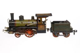 1-A Dampflok, Spur 1, Uhrwerk intakt, mit Tender, Z 4